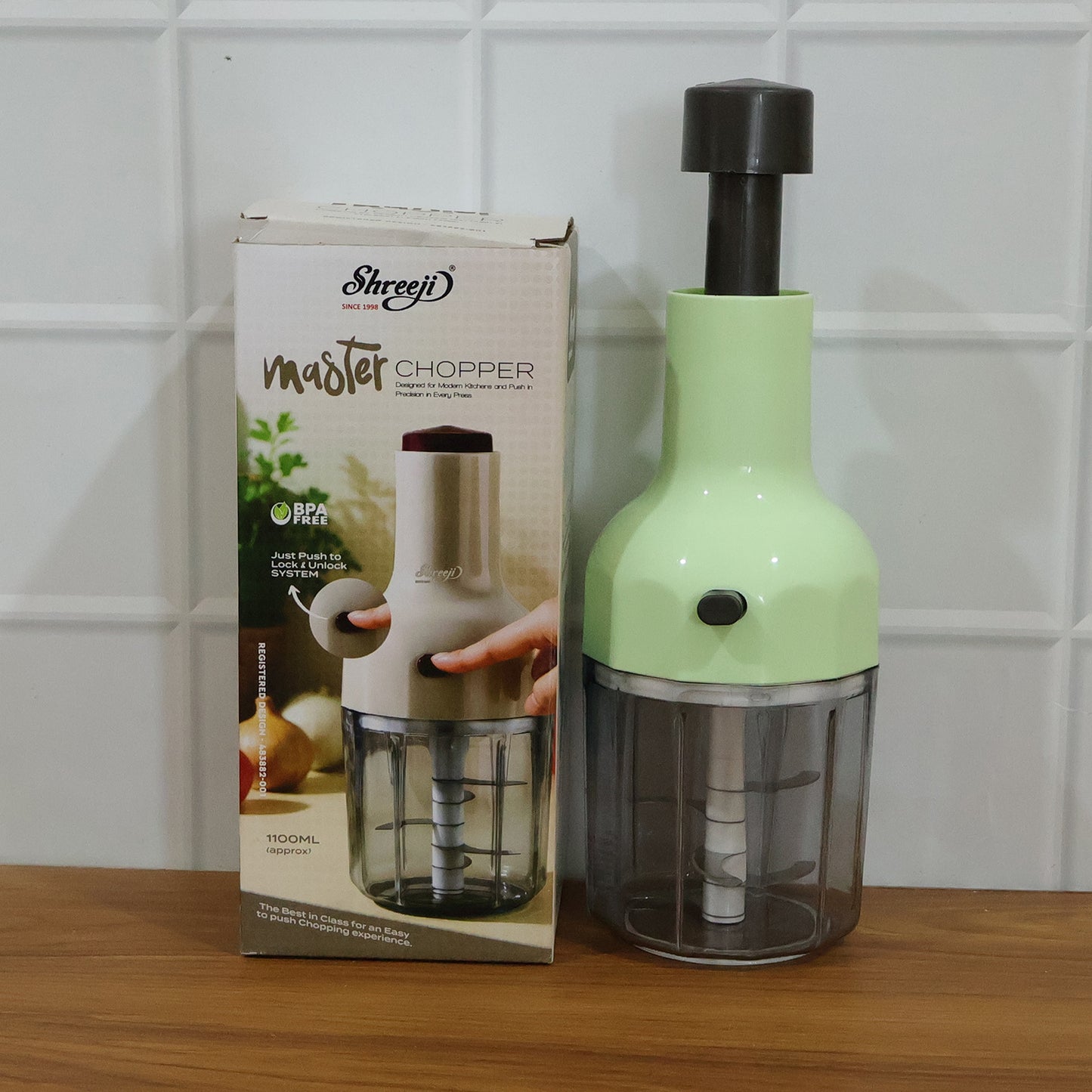 Manual Push Vegetable Chopper 1100 Ml Approx