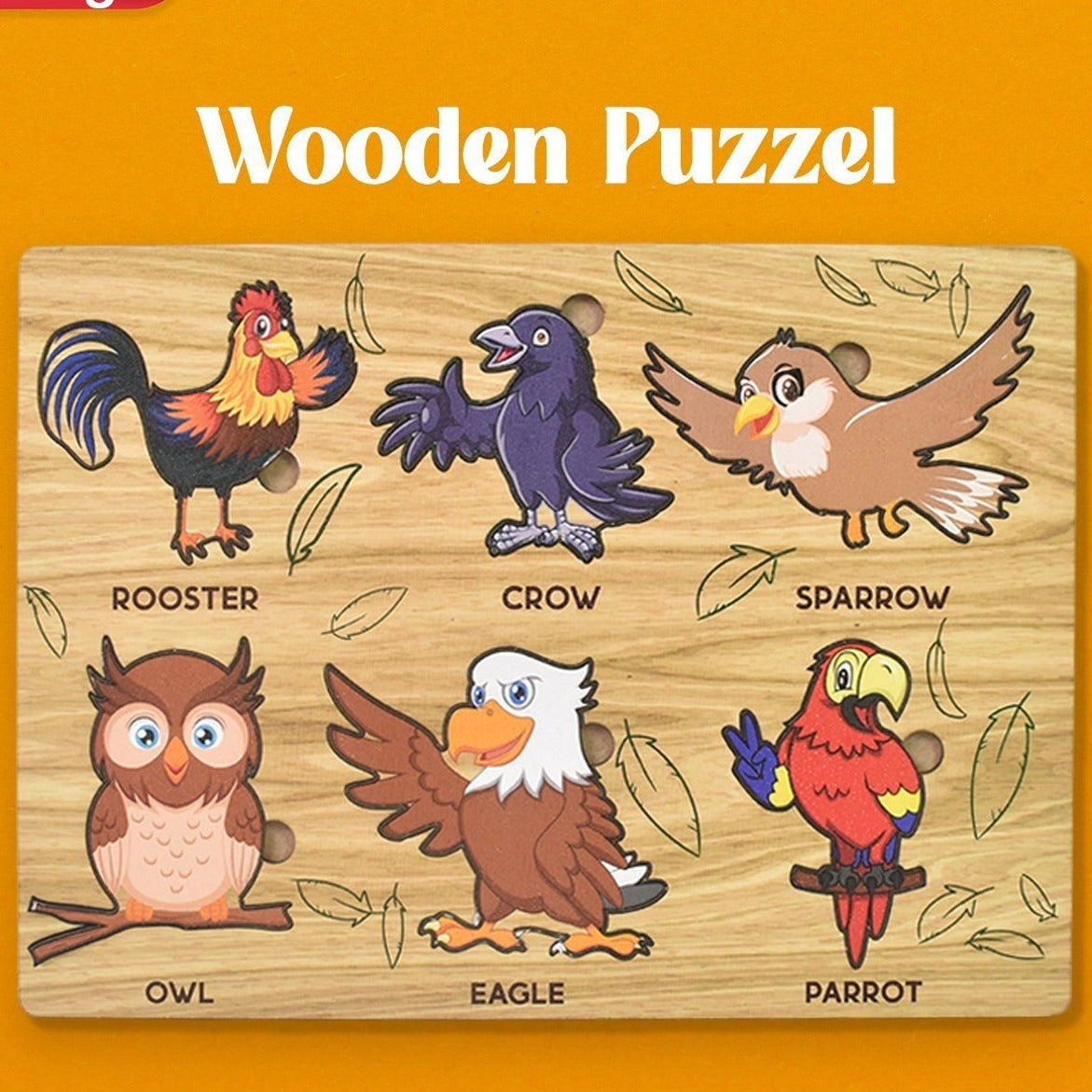 Wooden Puzzle Learning Board For Kids - (1 Pc  Mix Design  Random)