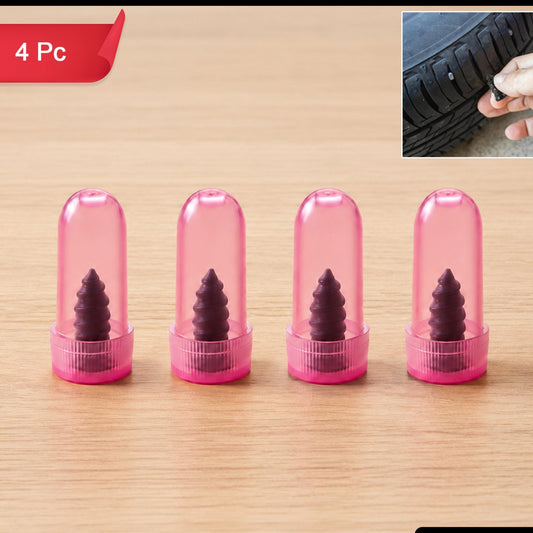 Car  Biketire Puncture Repair Nail Screw (4 Pc Pink)