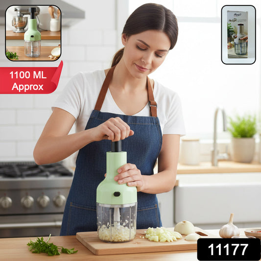 Manual Push Vegetable Chopper 1100 Ml Approx