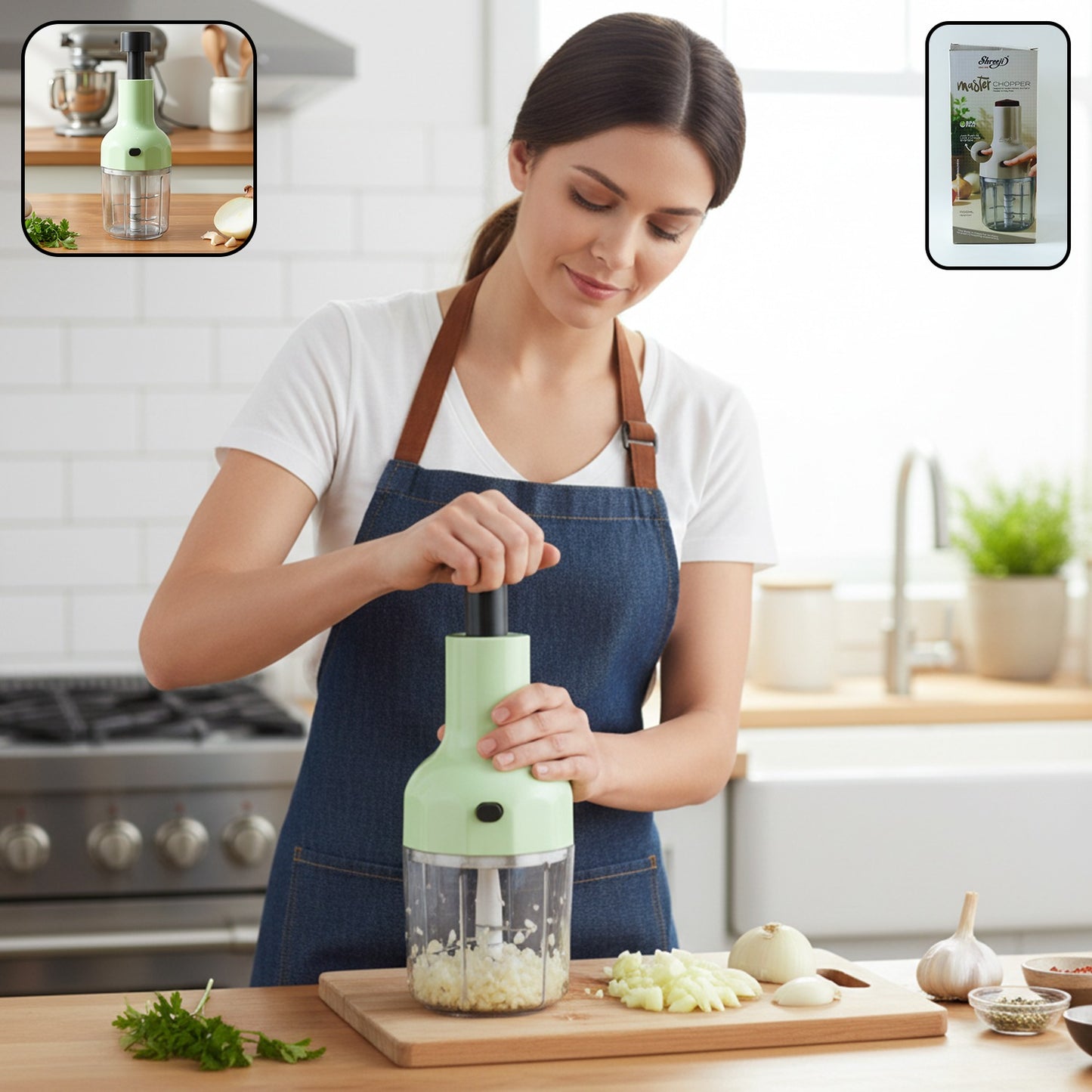 Manual Push Vegetable Chopper 1100 Ml Approx