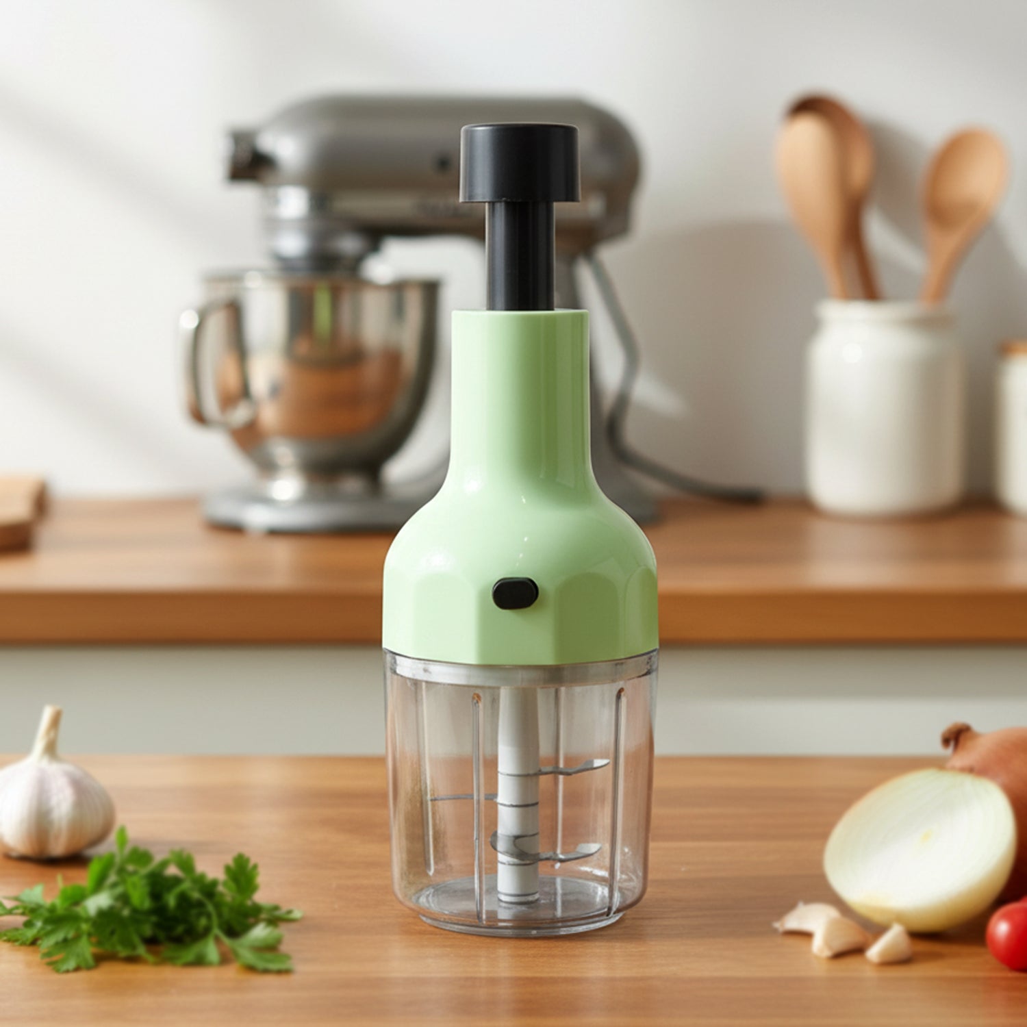Manual Push Vegetable Chopper 1100 Ml Approx